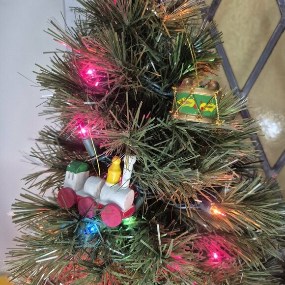 Vintage Wooden Toy Ornaments Train Drum - Picture 3 of 9